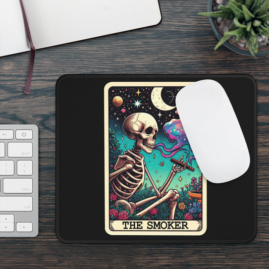 Smoker Tarot Card Non Slip Mouse Pad | Funny Office Desk Decor Unique Gift Smokers Tarot-Inspired Desk Mat Smoking Lover Accessory Desk Pad