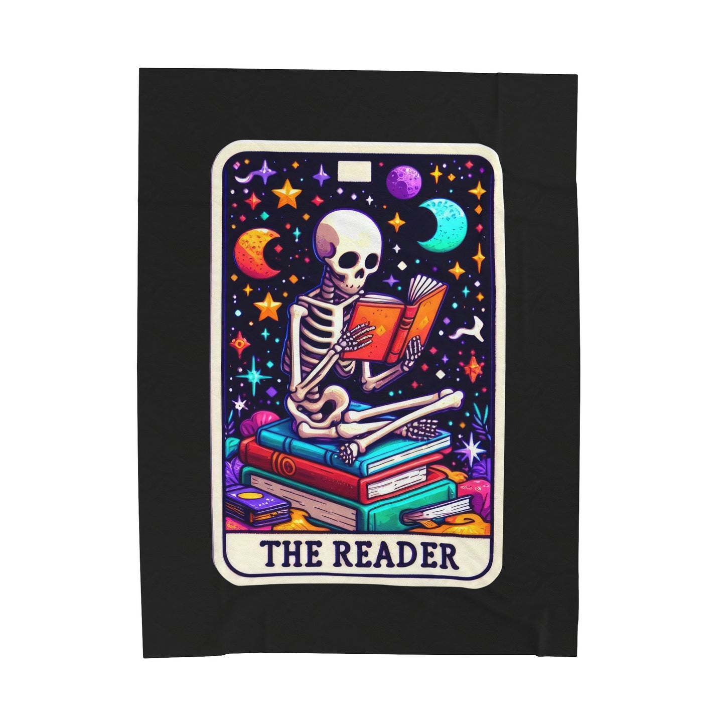 Reader Tarot Card Velveteen Plush Blanket | Book Lover Readers Gift | Tarot-Inspired Cozy Throw Blanket for Bibliophiles Warm Blanket Gift