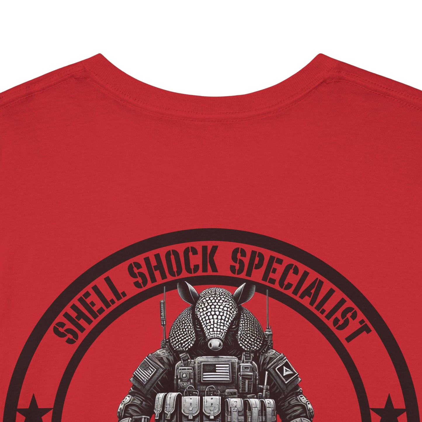 Tactical Armadillo Shirt | Shell Shock Specialist Tee | Funny Military-Inspired Patriotic Gift | Hard Shell Hard Hit Design Armadillo Lovers