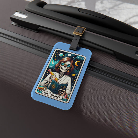 Teacher Tarot Card Luggage Tag - Unique Travel Accessory for Educators - Perfect Baggage ID for Teachers & Lifelong Learners on the Go