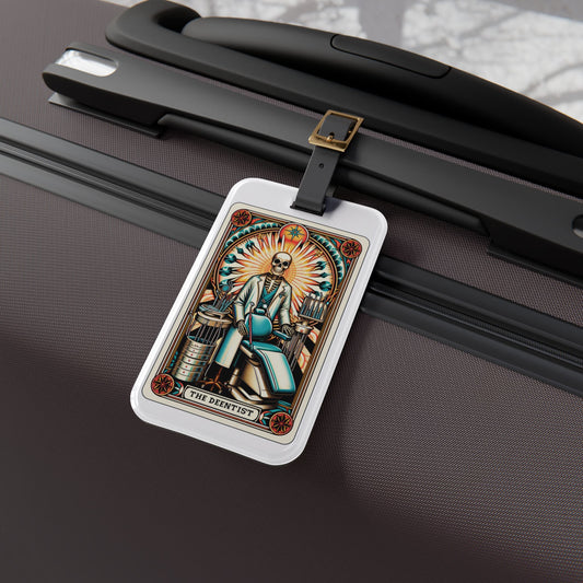 Dentist Tarot Card Luggage Tag - Unique Travel Accessory for Dental Professionals - Perfect Baggage ID for Dentists & Oral Care Experts