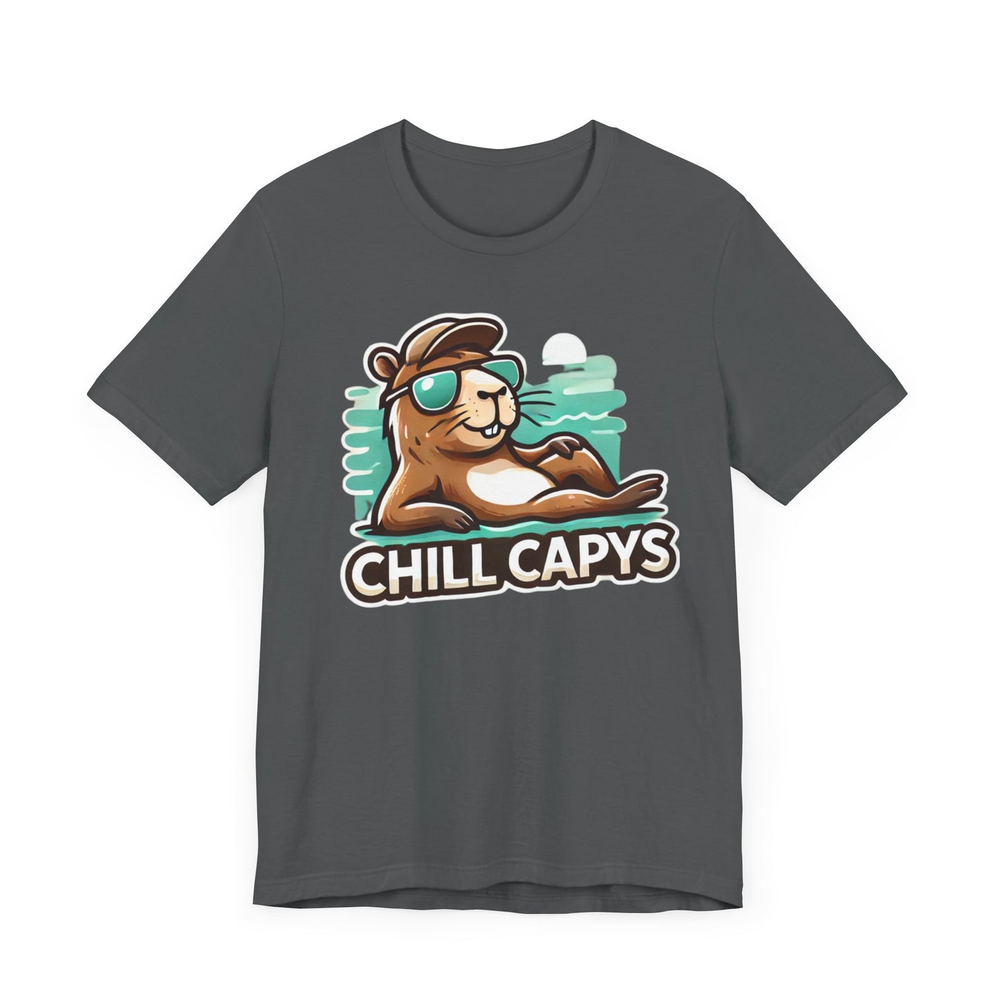 Chill Capys Capybara Shirt | Relaxed and Fun Animal Design | Unique Gift Capybara Lovers Esports Jersey Style Graphic Tee Cute Capybara