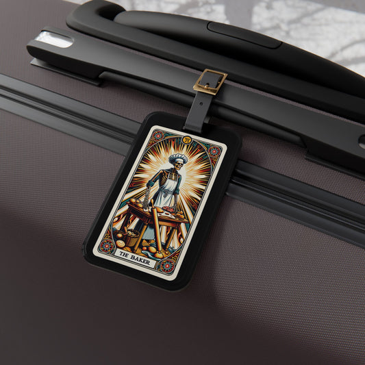 The Baker Tarot Card Luggage Tag - Funny Travel Accessory - Unique Suitcase ID - Perfect Gift for Travelers & Tarot Lovers  Baggage Tag