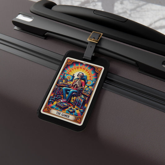 Gamer Tarot Card Luggage Tag - Unique Travel Accessory for PC & Video Gamers Perfect Baggage ID for Gaming Enthusiasts Streamers