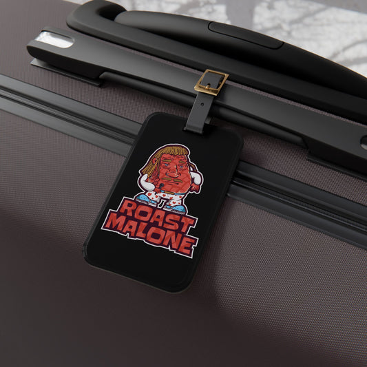 Roast Malone Luggage Tag | Funny Posty Parody Baggage ID | Hilarious Travel Accessory for Food and Pun Lovers | Perfect Gift for BBQ Fans