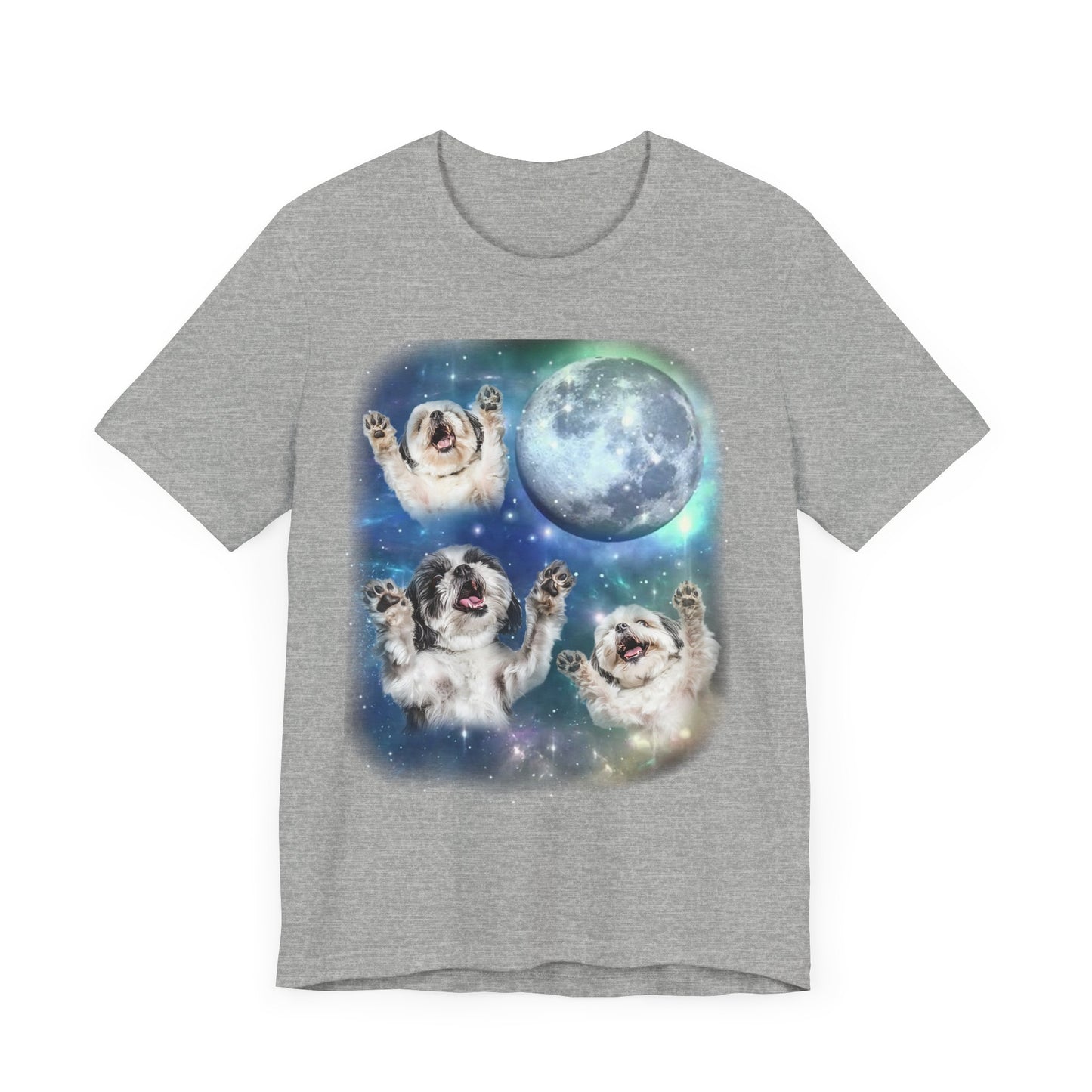 Shih Tzu Howling at the Moon Shirt | Vintage 90s Inspired Dog Tee | Funny Shih Tzu Lover Gift | Retro Dog Vibes | Humorous Shih Tzu Design