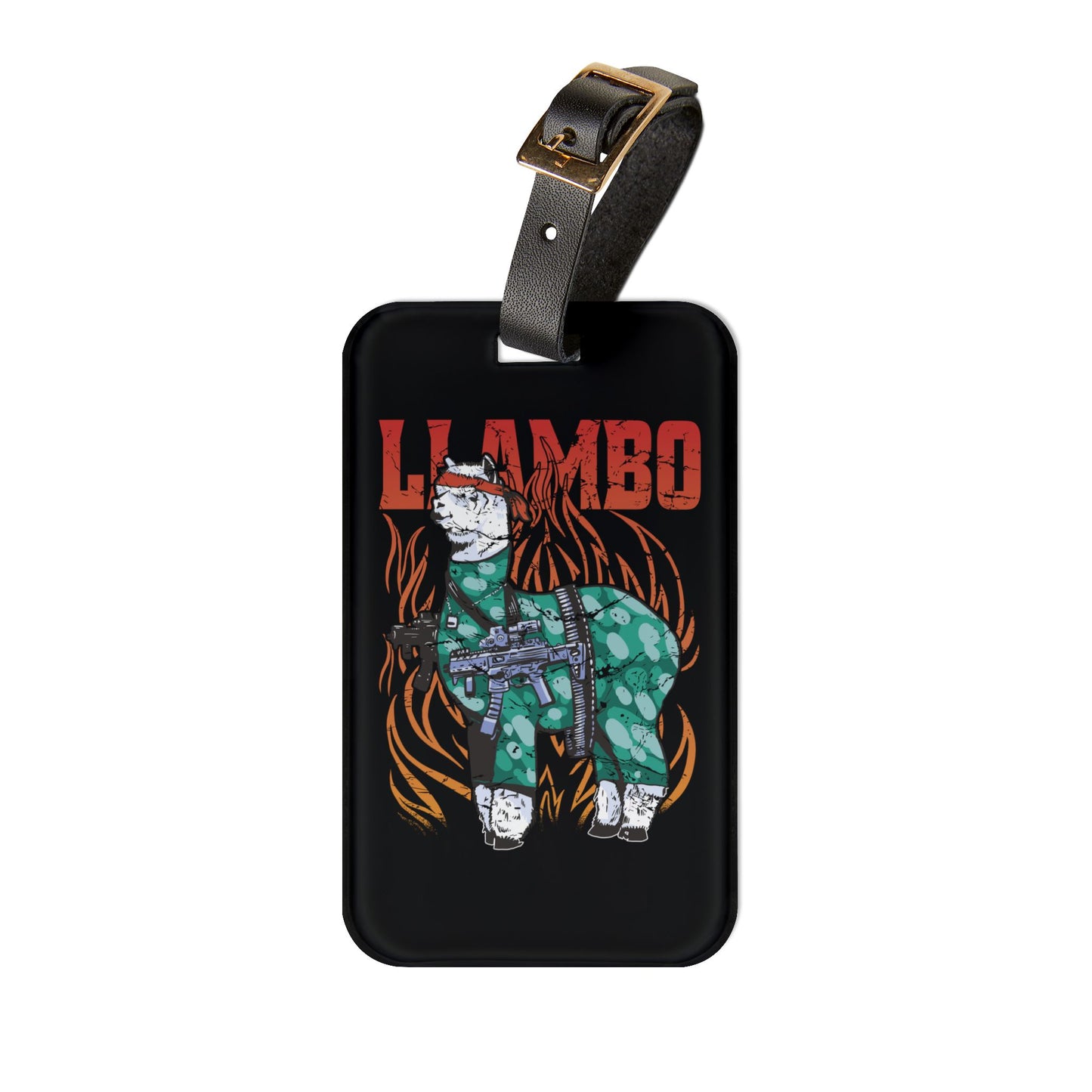 Tactical Llama Luggage Tag Baggage ID Accessory Llama Lovers Hilarious Movie Parody Design Travel Bug Suitcase Tag Airline Flight Badge