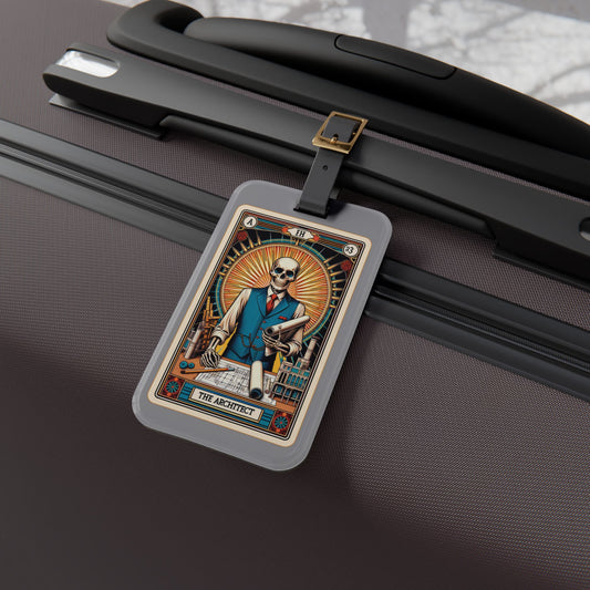 Architect Tarot Card Luggage Tag - Unique Travel Accessory for Designers & Builders - Perfect Baggage ID for Architects Creative Minds