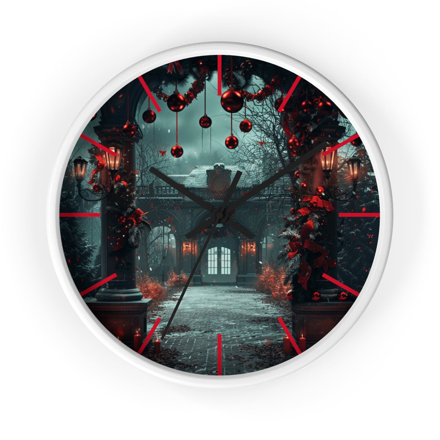 Dark Spooky Gothic House Wall Clock | Haunted Home Decor | Battery Operated | Unique Halloween Aesthetic | Perfect Gift for Gothic Lovers