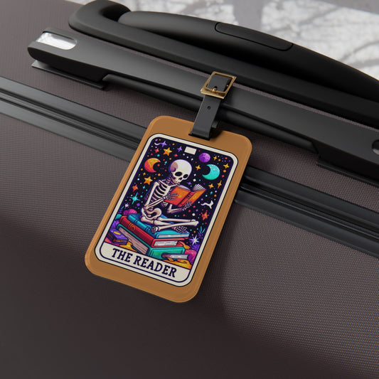 Reader Tarot Card Luggage Tag - Unique Travel Accessory for Book Lovers - Perfect Baggage ID for Avid Readers & Literary Adventurers