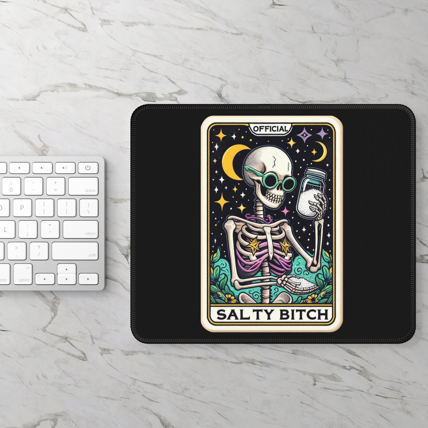 Salty B Tarot Card Non Slip Mouse Pad | Sassy Office Desk Decor Sarcastic Friends Joke | Tarot-Inspired Desk Mat | Humorous Desk Accessory