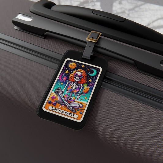 Life's a Party Tarot Card Luggage Tag - Unique Travel Accessory for Fun-Loving Souls - Perfect Baggage ID for Party Enthusiasts & Travelers