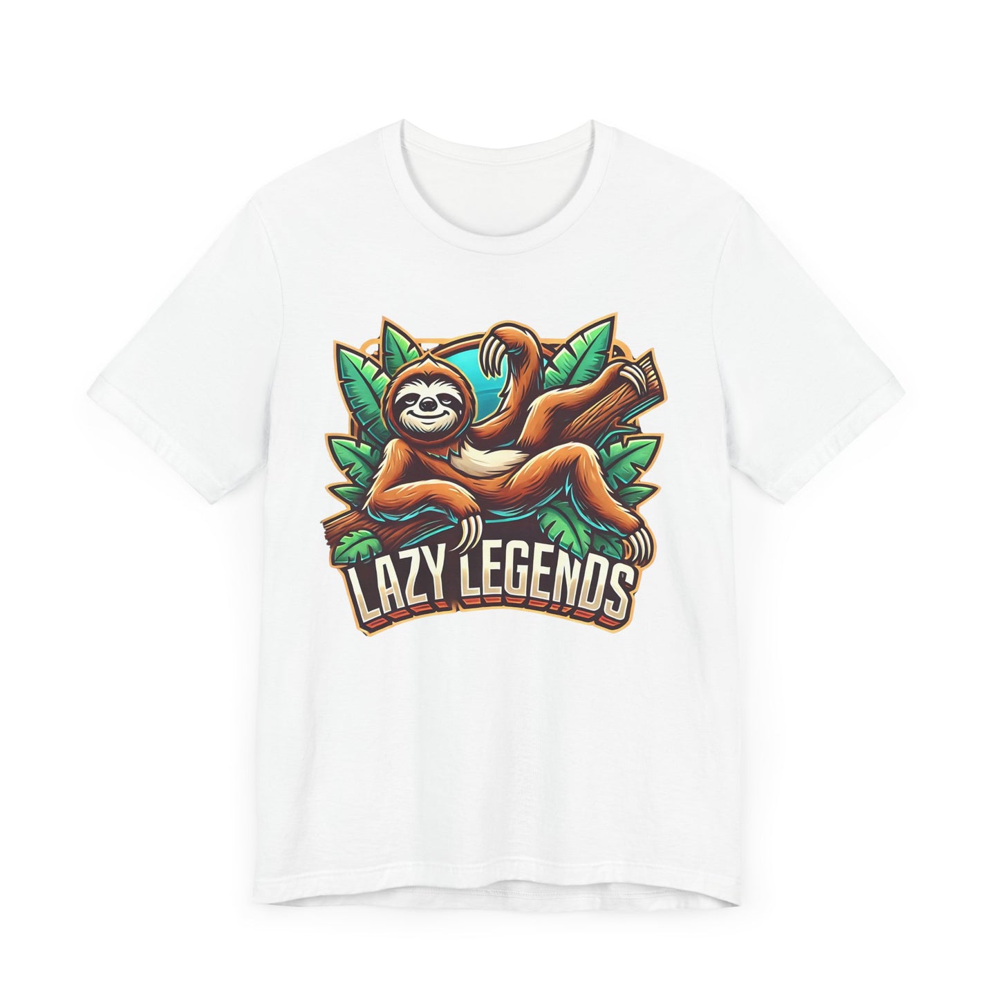 Lazy Legends Sloth Shirt | Relaxed Jungle Animal Design | Fun Gift for Sloth Lovers and Gamers Esports Jersey Style Graphic Tee Sloth Lover