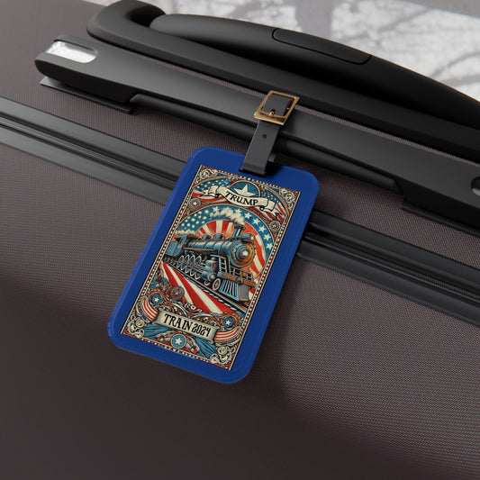 Trump Train 2024 Luggage Tag - Unique Travel Accessory for Political Enthusiasts - Perfect Baggage ID for Proud Americans & Supporters