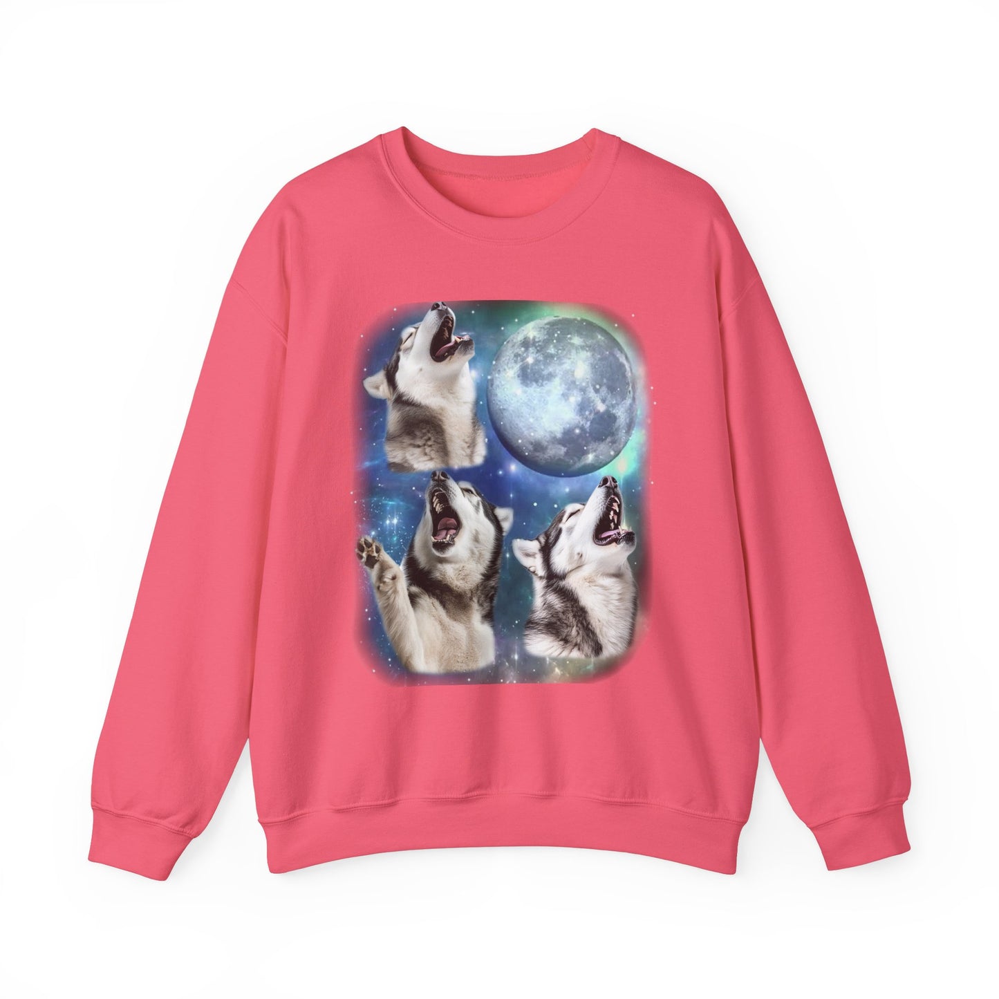 Alaskan Malamute Howling at Moon Sweater | Vintage Dog Lover Pullover Funny Malamute Sweatshirt Dog Lover Sweater Funny Dog Malamute Gifttl