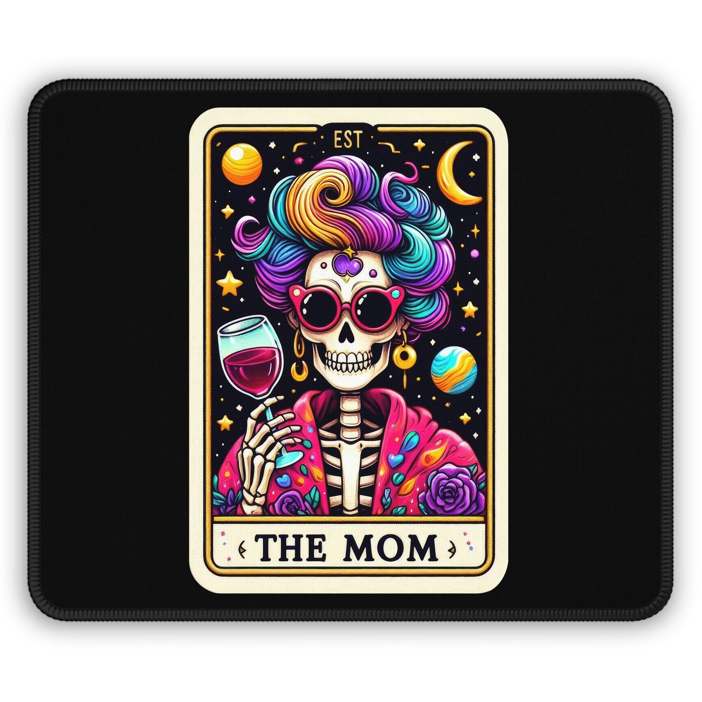 Mom Tarot Card Non Slip Mouse Pad | Cozy Office Desk Decor Unique Gift for Moms Tarot-Inspired Desk Mat Mother's Day Desk Accessory Desk Pad