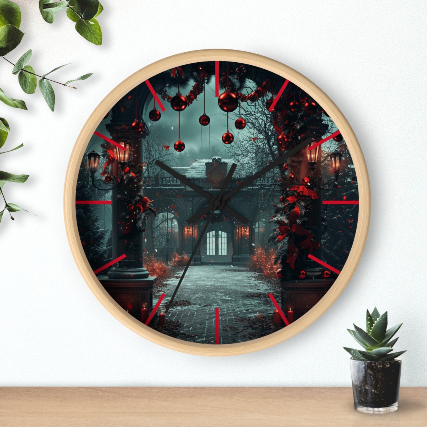 Dark Spooky Gothic House Wall Clock | Haunted Home Decor | Battery Operated | Unique Halloween Aesthetic | Perfect Gift for Gothic Lovers