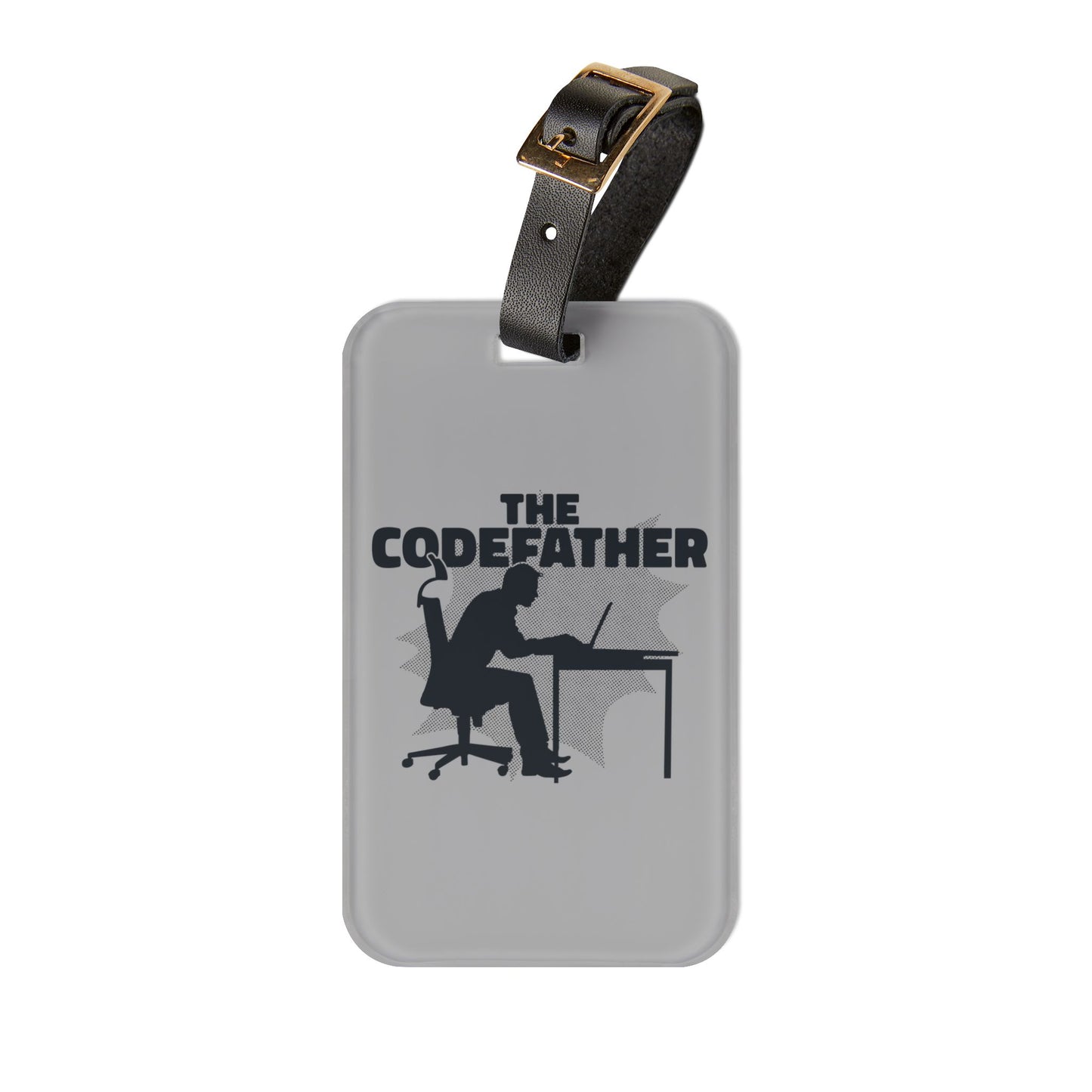 The CodeFather Luggage Tag Software Developer Travel Accessory Perfect for Coding Puns Full Stack Dev Baggage ID Badge Airline Travel Tag