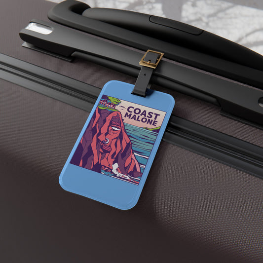 Coast Malone Luggage Tag | Funny Posty Parody Baggage ID | Hilarious Travel Accessory for Beach and Pun Lovers | Perfect Gift Summer Vibes