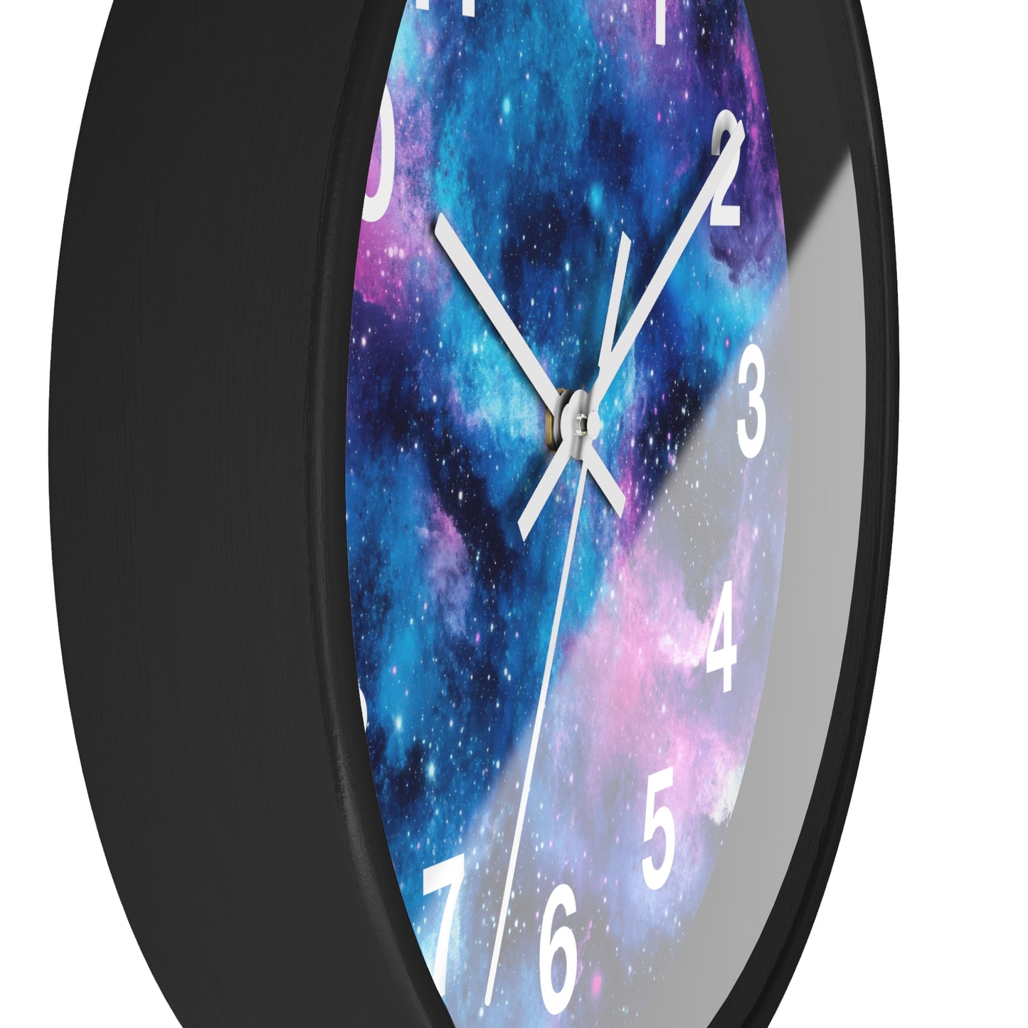 Blue Pink Trippy Space Wall Clock | Galaxy Rave Decor | Battery Operated | Unique Teen Girl Room Decoration | Perfect Rave Cosmic Enthusiast