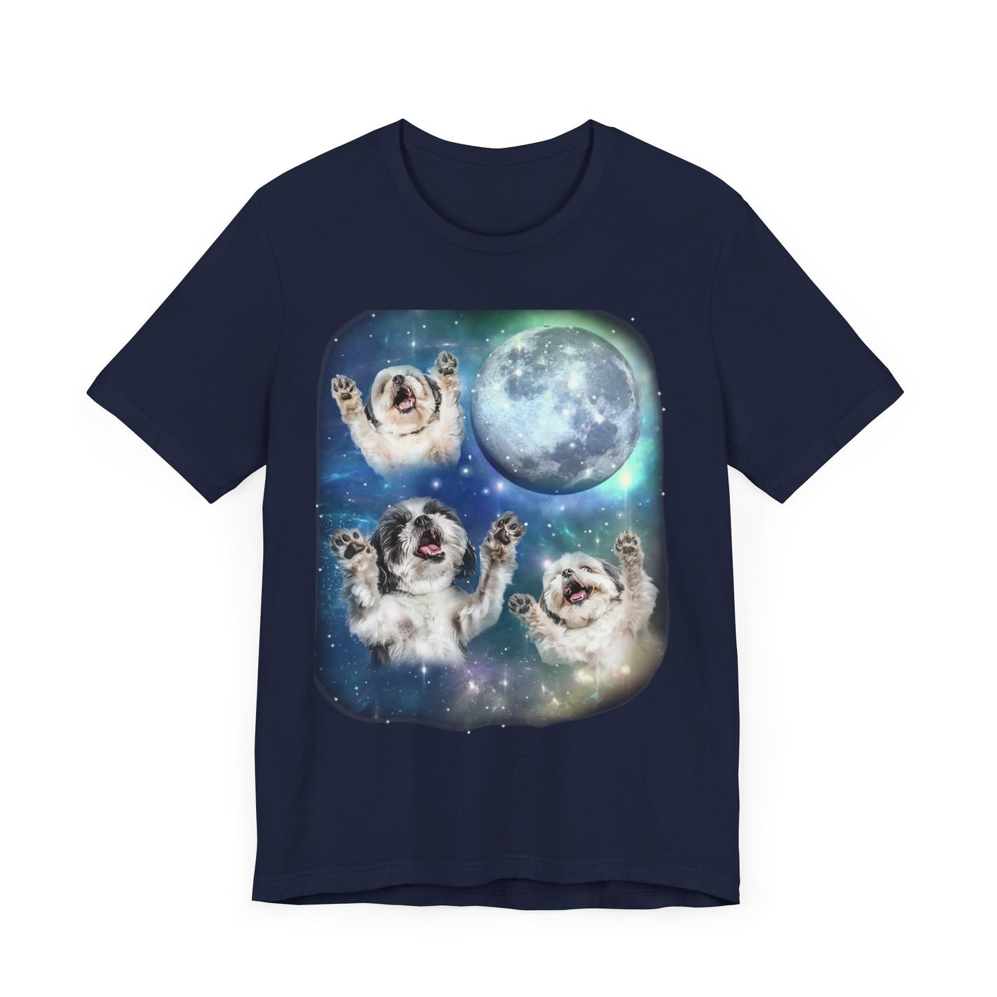 Shih Tzu Howling at the Moon Shirt | Vintage 90s Inspired Dog Tee | Funny Shih Tzu Lover Gift | Retro Dog Vibes | Humorous Shih Tzu Design