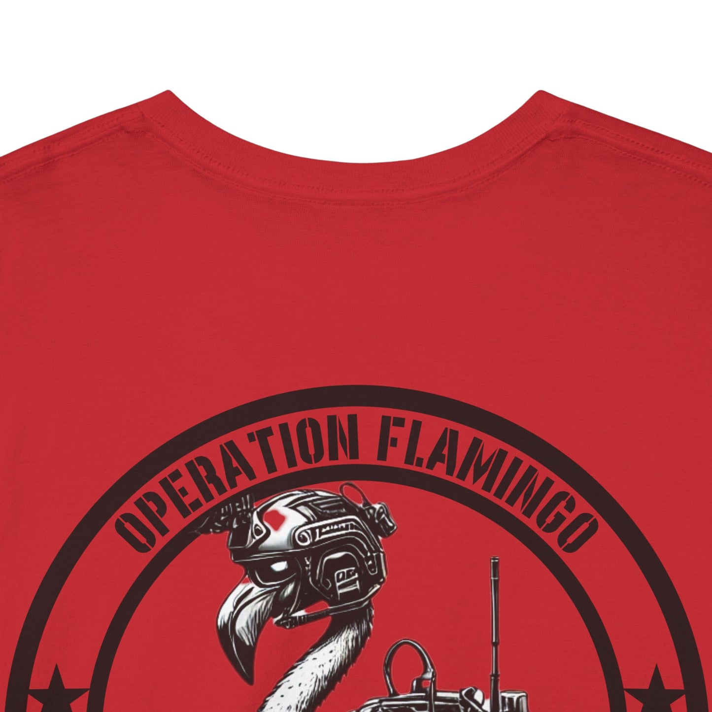 Tactical Flamingo Shirt | Funny Pink Bird Military-Inspired Tee | Patriotic Humor Gift for Flamingo Lovers | Pink Doesnt Mean Weak Design