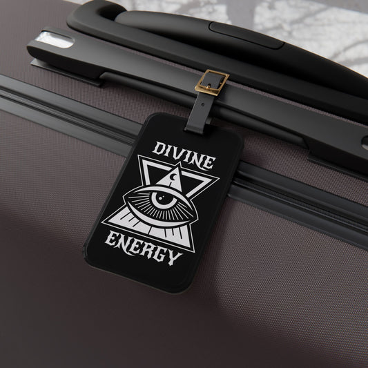 Divine Energy Luggage Tag | All-Seeing Eye Design | Witchy Vibes with Goth Style | Unique Travel Accessory for Mystical Souls Witchcraft Tag