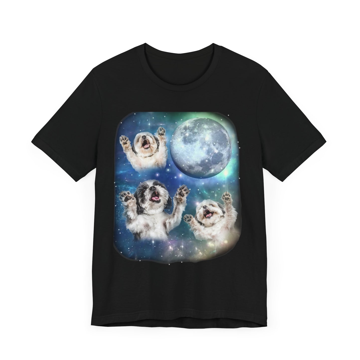 Shih Tzu Howling at the Moon Shirt | Vintage 90s Inspired Dog Tee | Funny Shih Tzu Lover Gift | Retro Dog Vibes | Humorous Shih Tzu Design