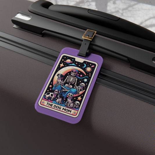 Dog Mom Tarot Card Luggage Tag - Unique Travel Accessory for Dog Lovers - Perfect Baggage ID for Proud Dog Moms & Pup Enthusiasts