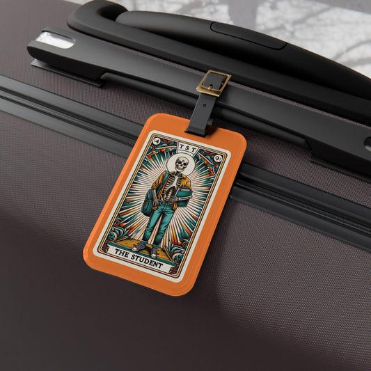 Student Tarot Card Luggage Tag - Unique Baggage ID for Students -Perfect Travel Accessory Gift for College Scholars & Study Abroad Travelers