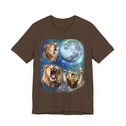 Lion Howling at the Moon Shirt | Vintage 90s Inspired Animal Tee | Funny Lion Lover Gift | Retro Big Cat Vibes | King of the Jungle Humor