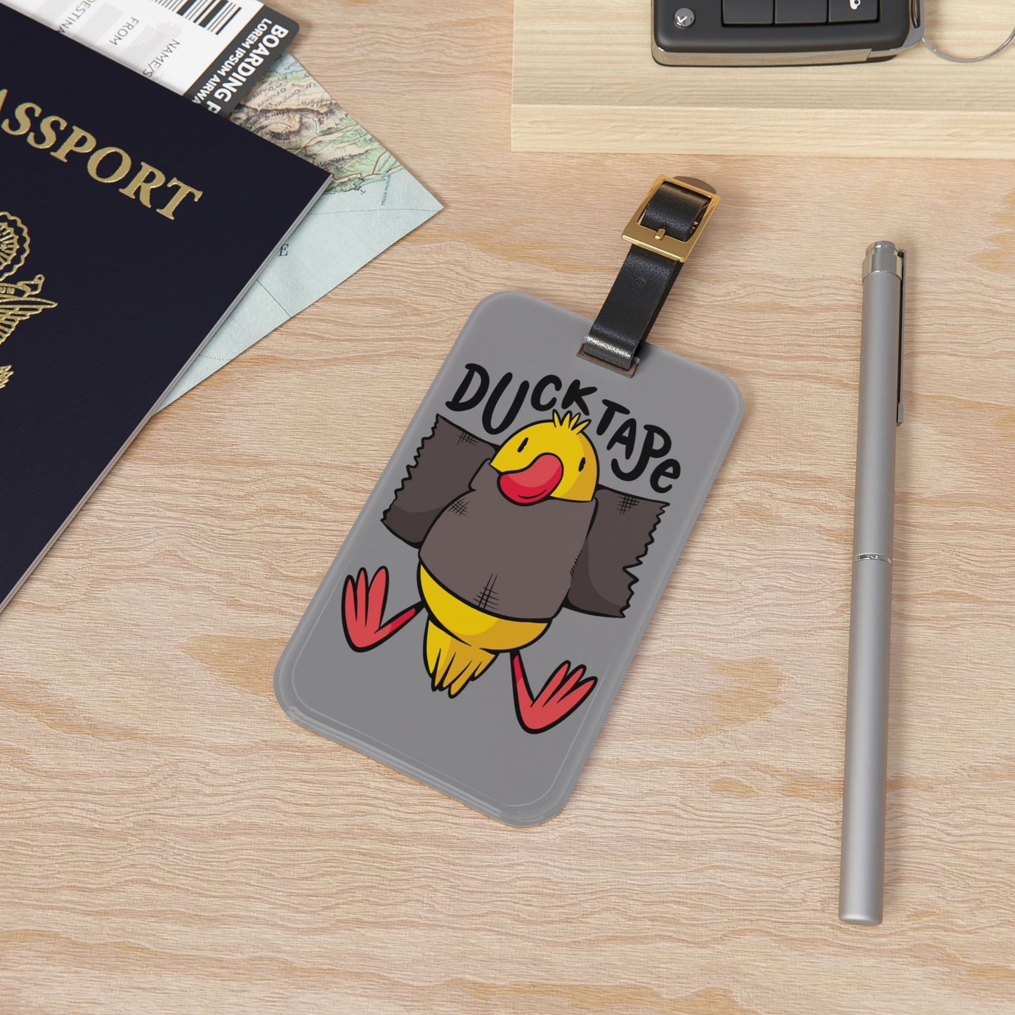 Duck Tape Luggage Tag Funny Duck Joke Suitcase Tag Perfect Travel Accessory Duck Lovers Taped Baggage ID Travel Bug Gift Travel Backpack Tag