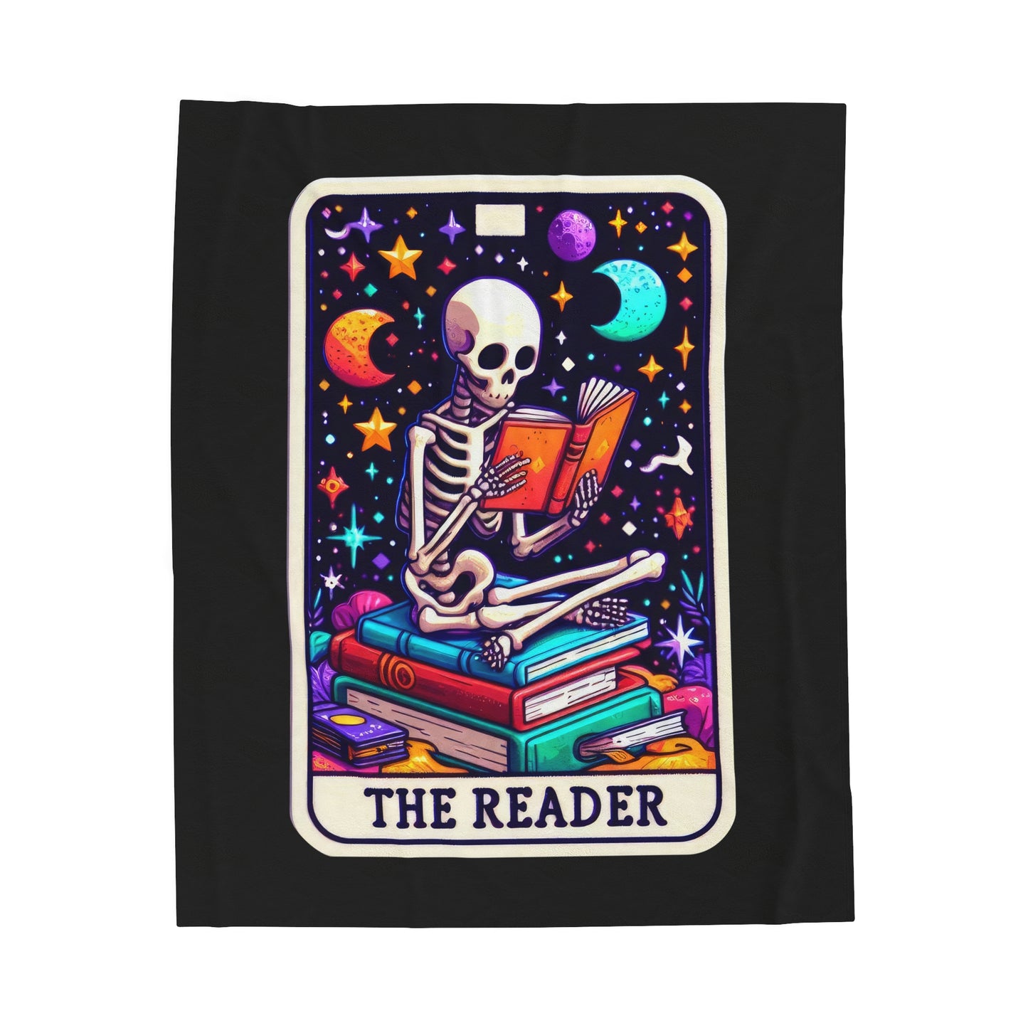 Reader Tarot Card Velveteen Plush Blanket | Book Lover Readers Gift | Tarot-Inspired Cozy Throw Blanket for Bibliophiles Warm Blanket Gift