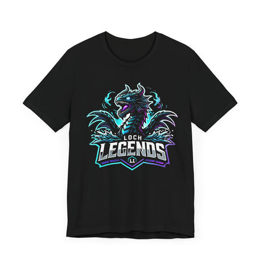 Loch Legends Sea Monster Shirt | Mythical Creature Design Unique Gift Gamers Fantasy Fans Esports Jersey Style Graphic Tee Lochness Monster