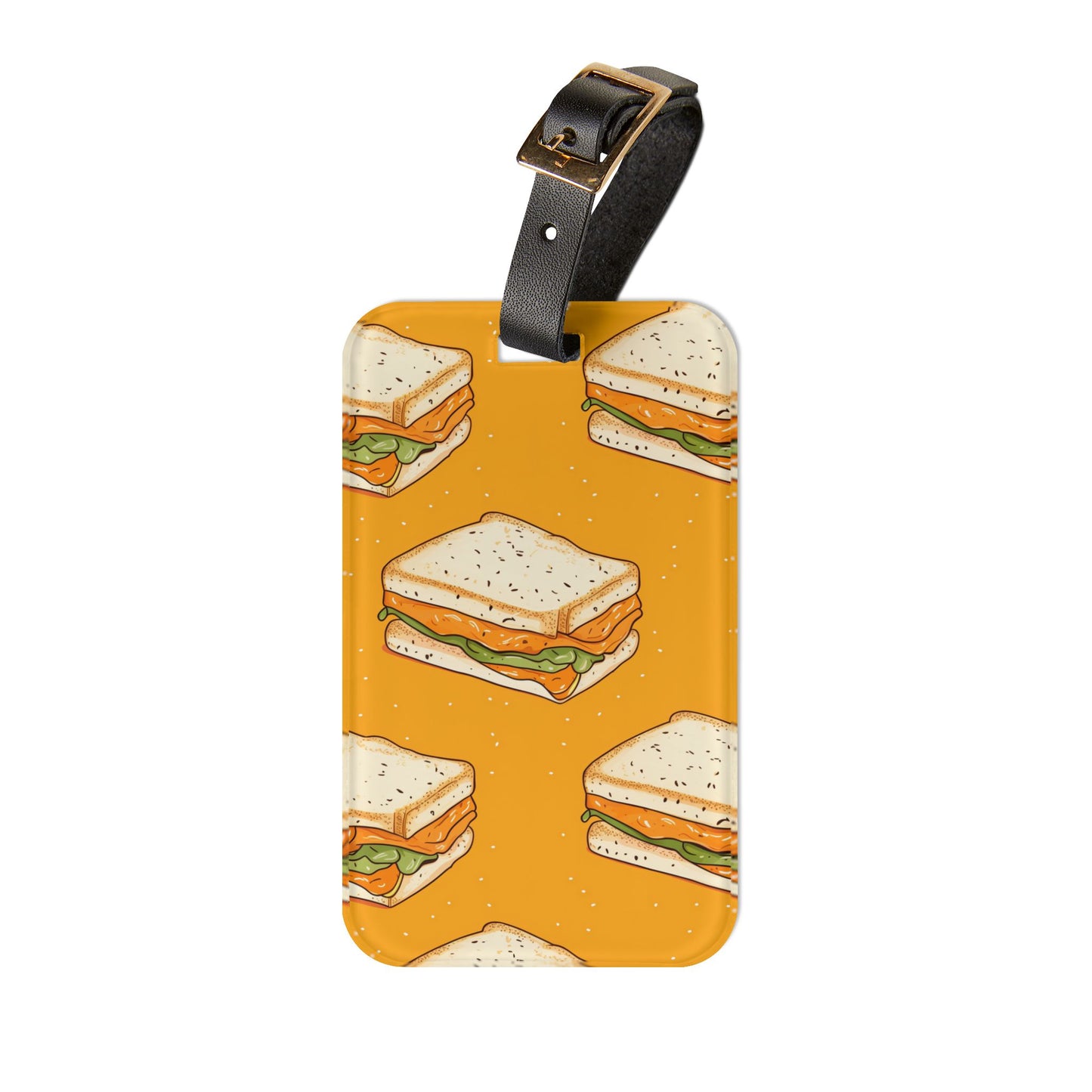 Delicious Cheese Style Sandwich Luggage Tag | Vibrant Food Lovers Travel Accessory | Funny Baggage ID Food Lovers GIft Funny Food Gift