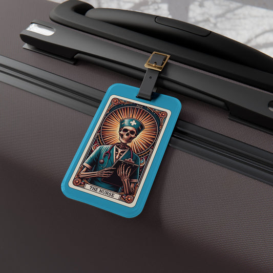 Nurse Tarot Card Luggage Tag - Unique Travel Accessory for Healthcare Heroes - Perfect Baggage ID for Nurses & Medical Professionals