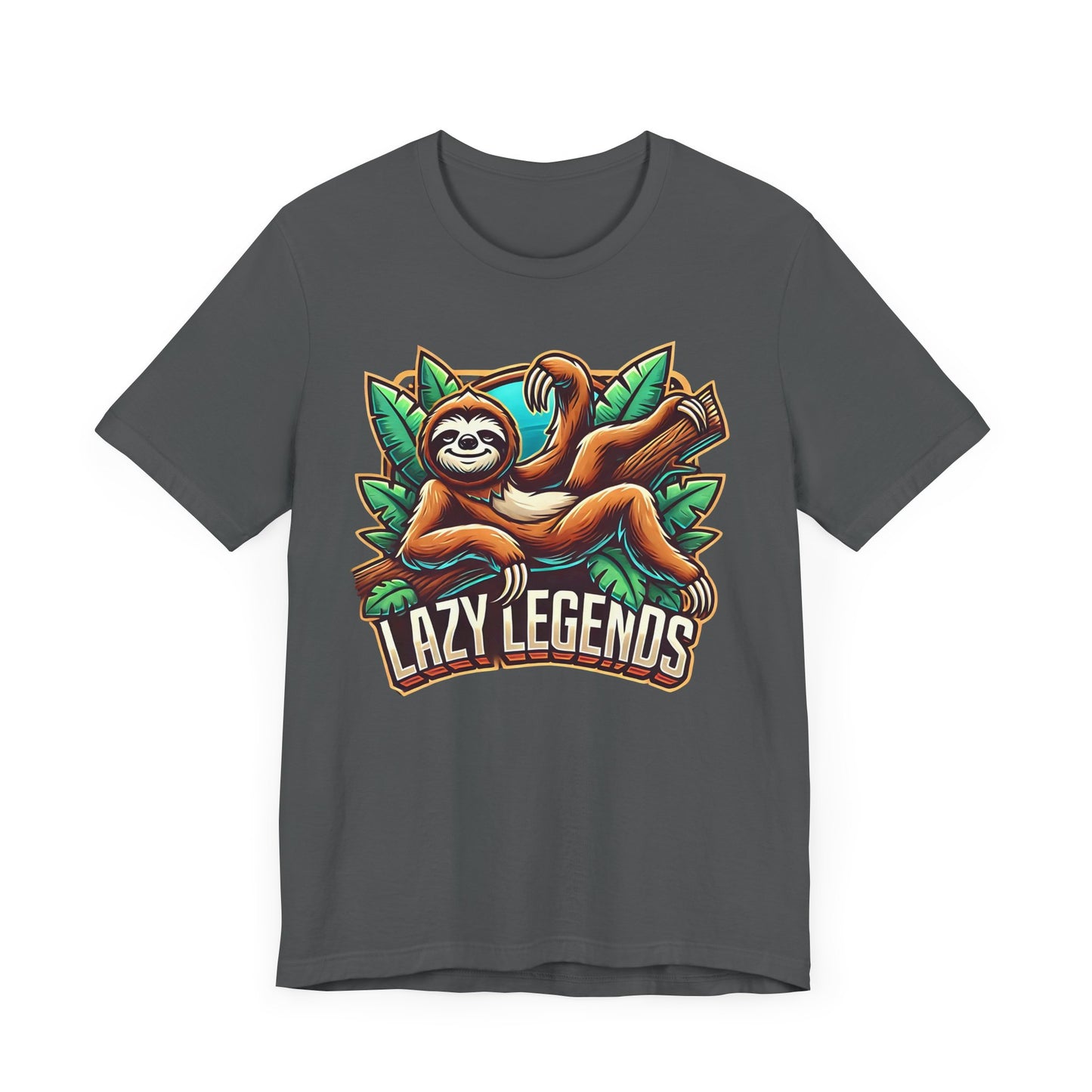 Lazy Legends Sloth Shirt | Relaxed Jungle Animal Design | Fun Gift for Sloth Lovers and Gamers Esports Jersey Style Graphic Tee Sloth Lover