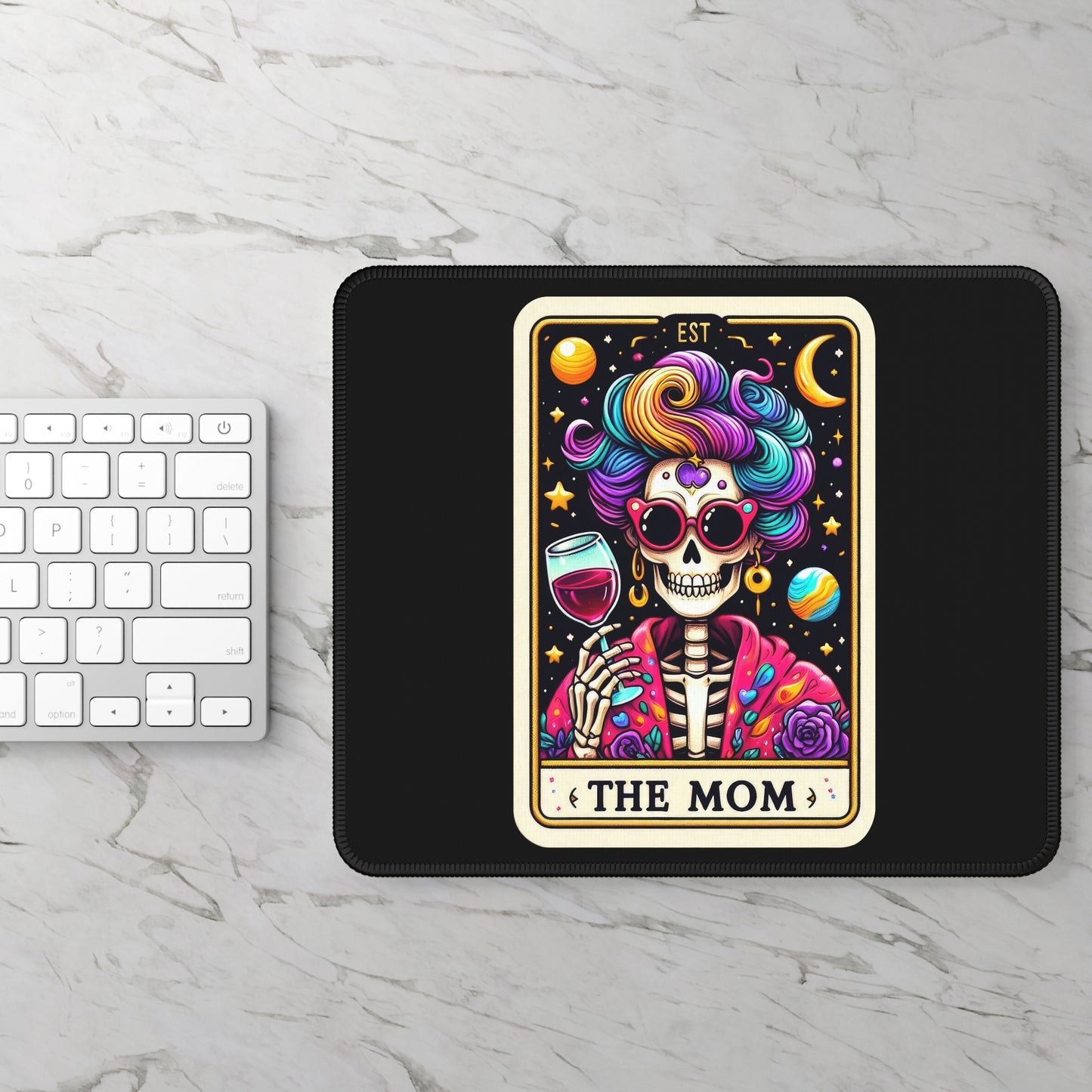 Mom Tarot Card Non Slip Mouse Pad | Cozy Office Desk Decor Unique Gift for Moms Tarot-Inspired Desk Mat Mother's Day Desk Accessory Desk Pad