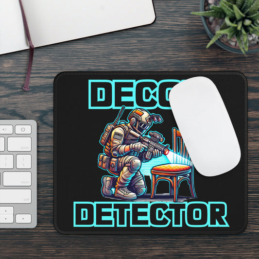 Decoy Detector Prop Cartoon Non Slip Mouse Pad | Tactical Prop Hunt Design | Funny Gamer Illustration | Chair Scanning Action Scene Gift