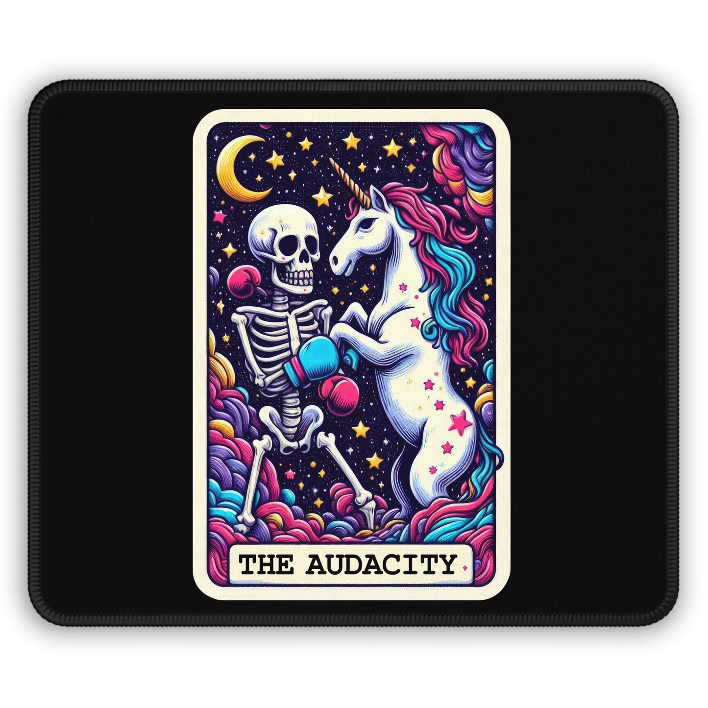 The Audacity Tarot Card Non Slip Mouse Pad | Funny Office Desk Decor Sarcastic Joke Tarot-Inspired Desk Mat Bold Sassy Desk Accessory