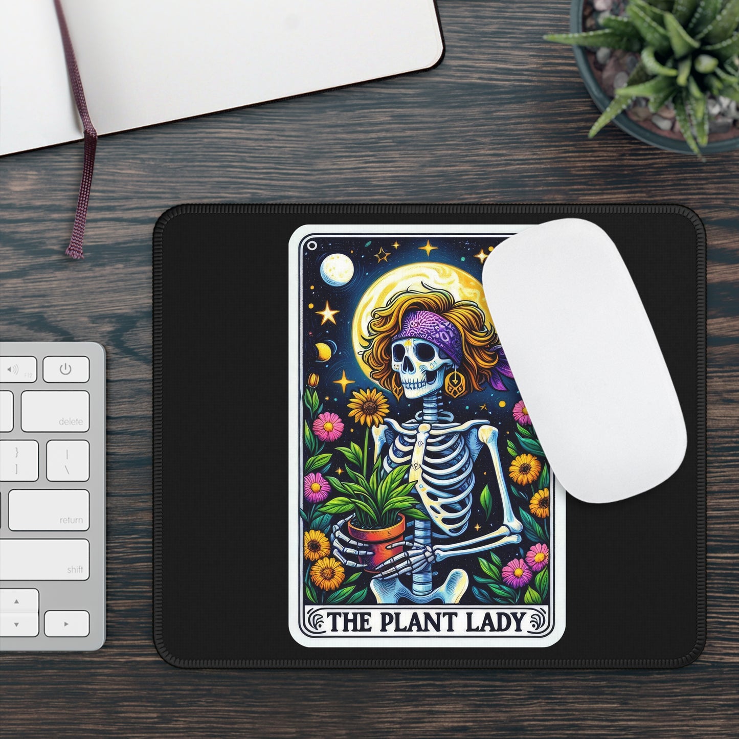 Plant Lady Tarot Card Non Slip Mouse Pad | Botanical Office Desk Decor  Plant Lovers Gift Tarot-Inspired Desk Mat Green Thumb Desk Accessory