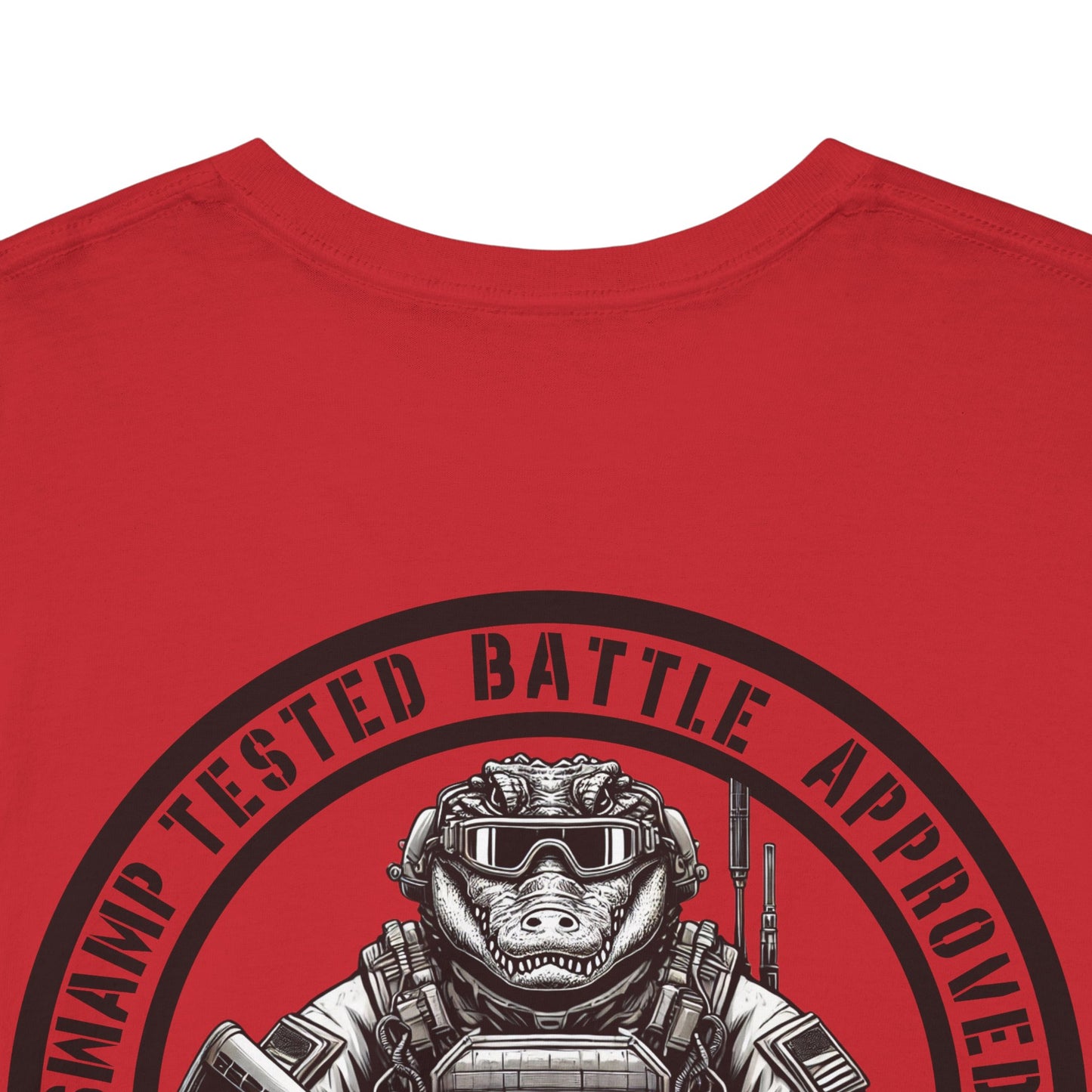 Swamp Tested Battle Approved Shirt | Tactical Alligator Tee Gator Ops Military-Inspired Patriotic Humor Funny Graphic Tactical Outdoor Fans