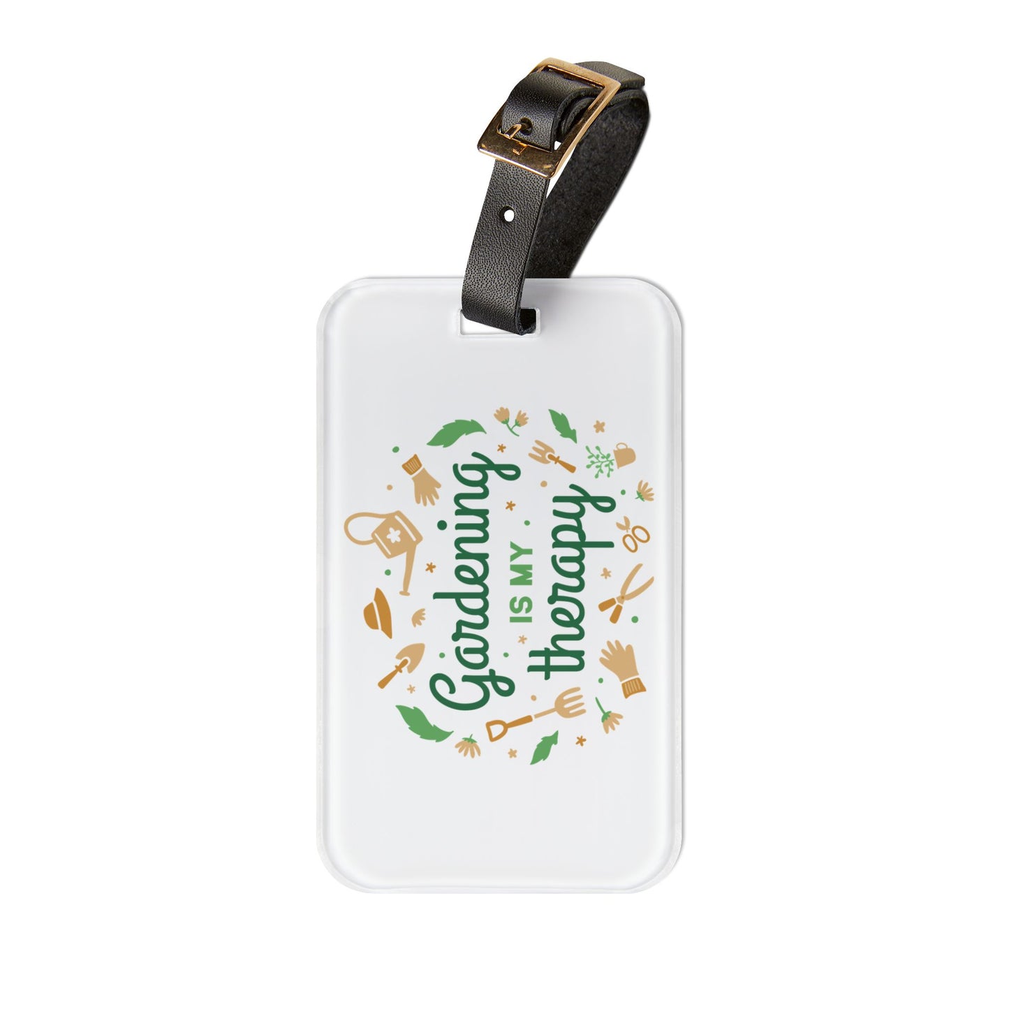 Gardening My Therapy Luggage Tag Cute Green Plant Travel Accessory Garden Lovers Baggage ID Travel Bug Botany Plant Airline Accessory Gift