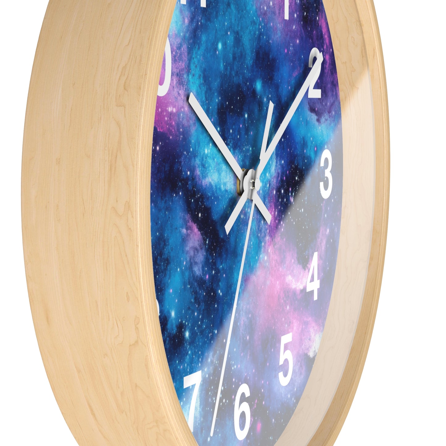 Blue Pink Trippy Space Wall Clock | Galaxy Rave Decor | Battery Operated | Unique Teen Girl Room Decoration | Perfect Rave Cosmic Enthusiast