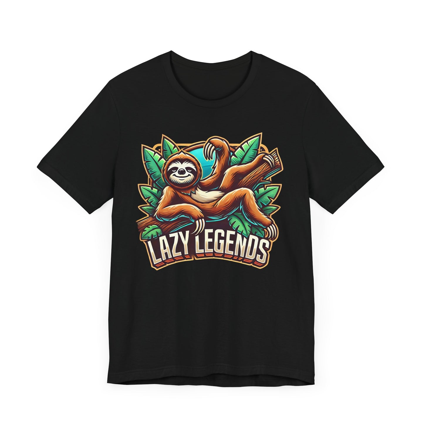 Lazy Legends Sloth Shirt | Relaxed Jungle Animal Design | Fun Gift for Sloth Lovers and Gamers Esports Jersey Style Graphic Tee Sloth Lover