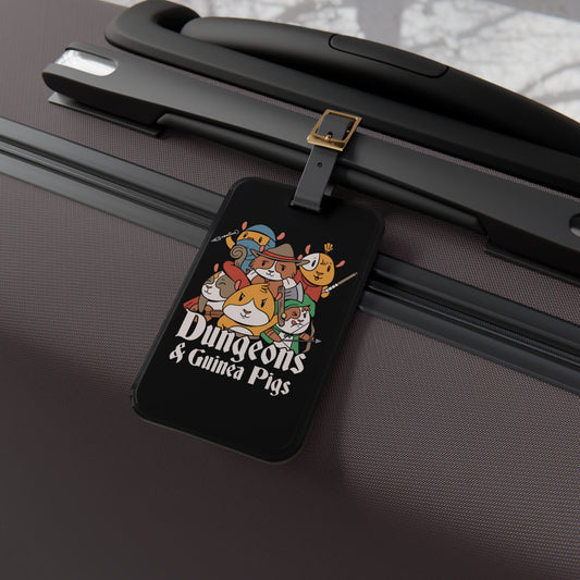 Dungeons and Guinea Pigs Luggage Tag Funny Guinea Pig Lover Baggage ID Nerdy Parody Travel Accessory Fantasy Roleplaying Gift Guinea Pig Fan