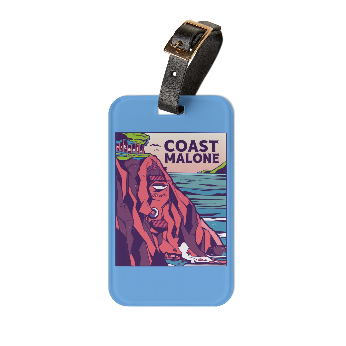 Coast Malone Luggage Tag | Funny Posty Parody Baggage ID | Hilarious Travel Accessory for Beach and Pun Lovers | Perfect Gift Summer Vibes