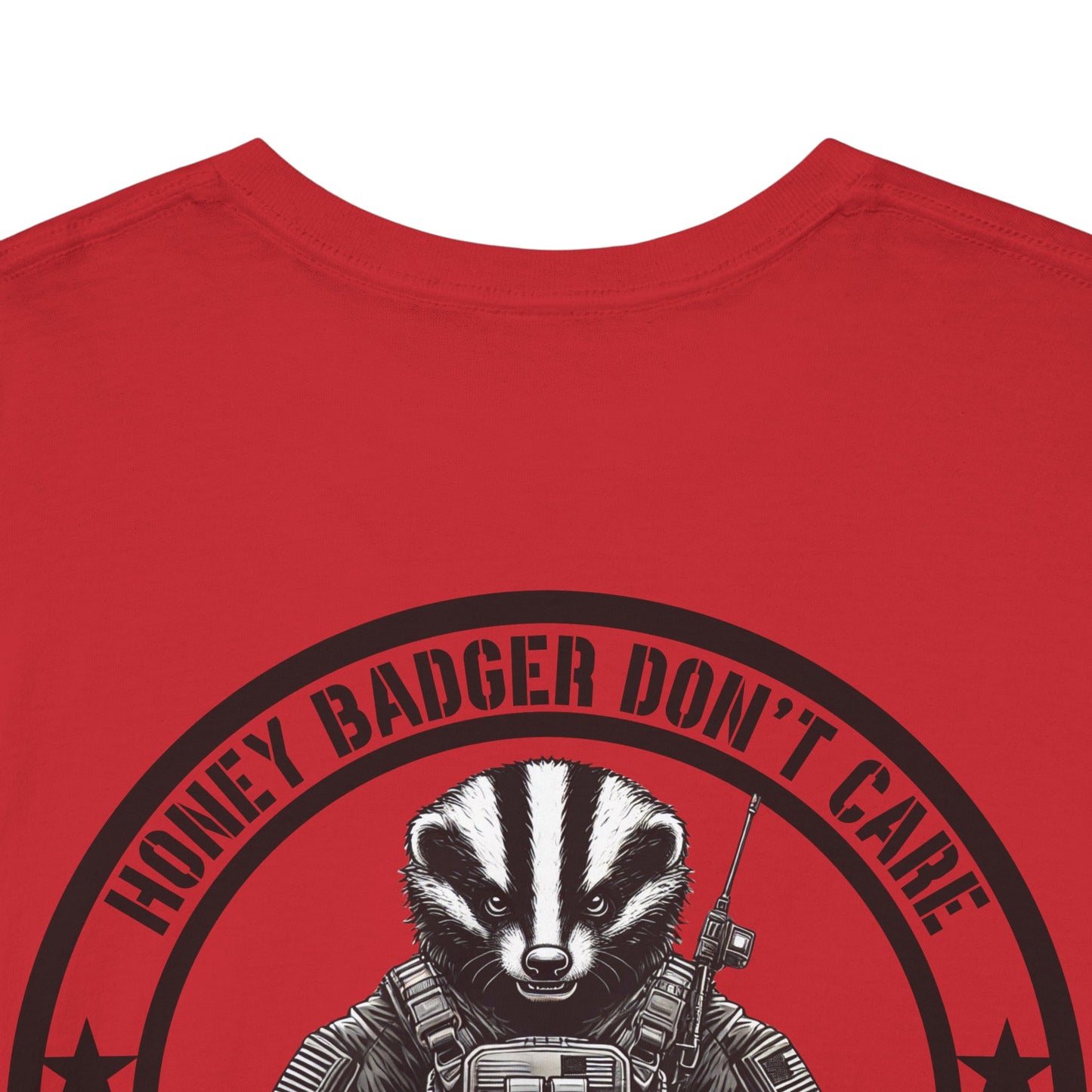 Tactical Honey Badger Shirt | Funny Military-Inspired Honey Badger Tee | Patriotic Humor Gift for Honey Badger Lovers Fierce Fearless Design