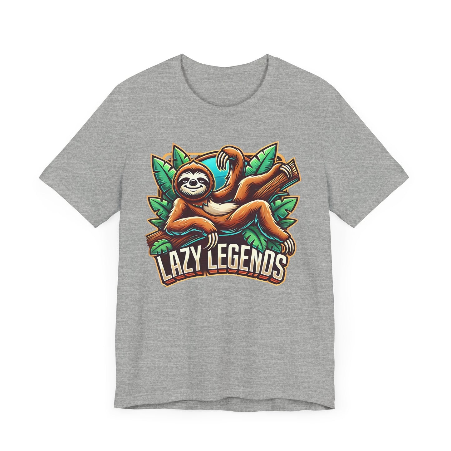 Lazy Legends Sloth Shirt | Relaxed Jungle Animal Design | Fun Gift for Sloth Lovers and Gamers Esports Jersey Style Graphic Tee Sloth Lover