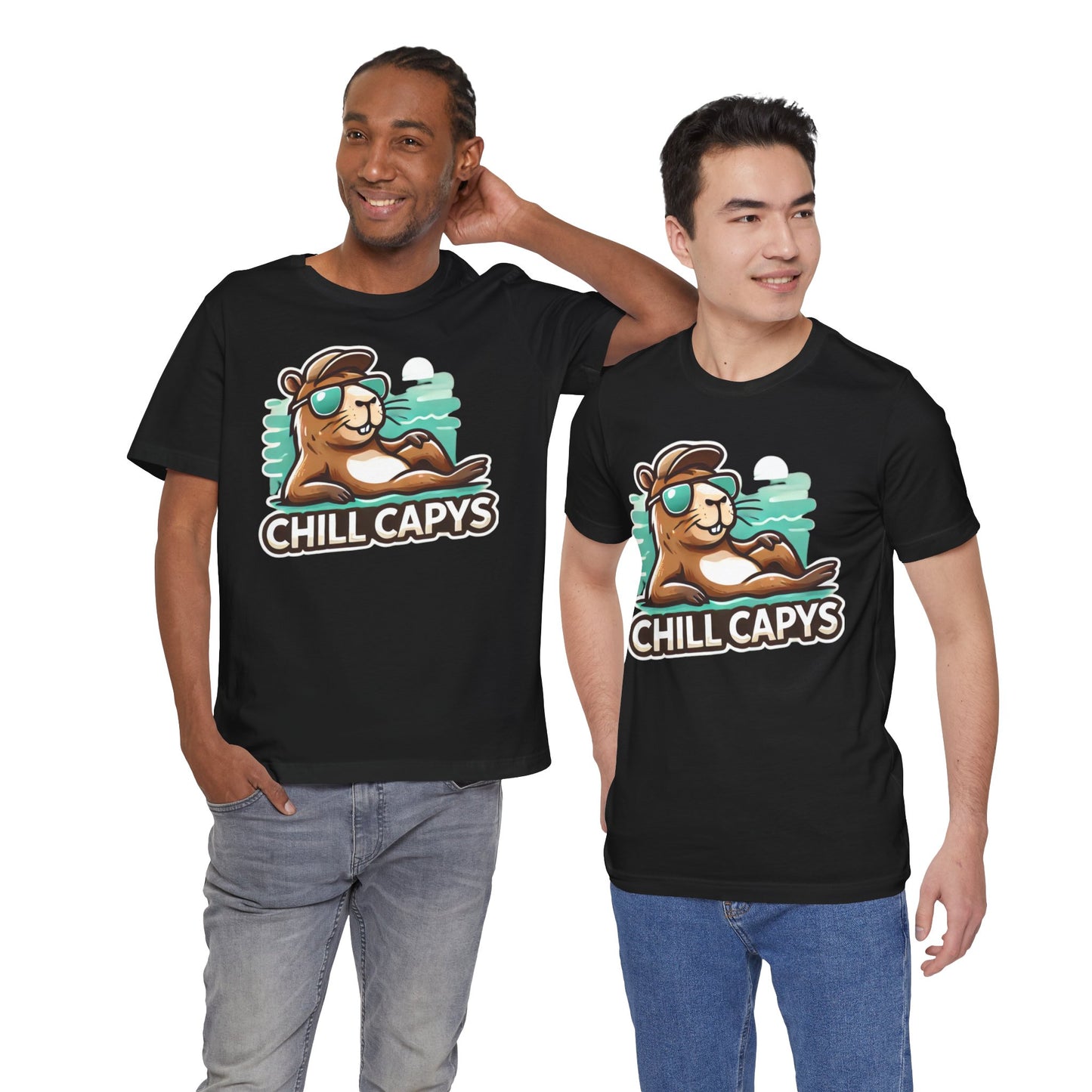 Chill Capys Capybara Shirt | Relaxed and Fun Animal Design | Unique Gift Capybara Lovers Esports Jersey Style Graphic Tee Cute Capybara